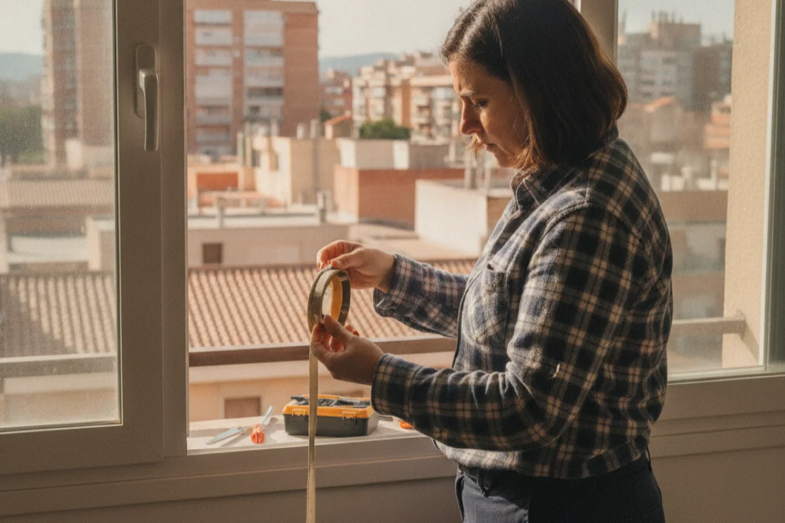 Persianista Repermat en Mataró revisando una persiana averiada